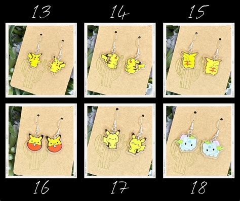 Pokemon Earrings - Etsy