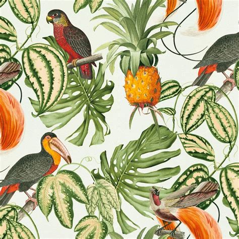 Erismann Paradiso Tropical Bird Pattern Wallpaper Jungle Leaf Motif Textured 6302-07 - Green ...