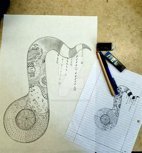 Music Note Zentangle by ShadowKaiTea on DeviantArt