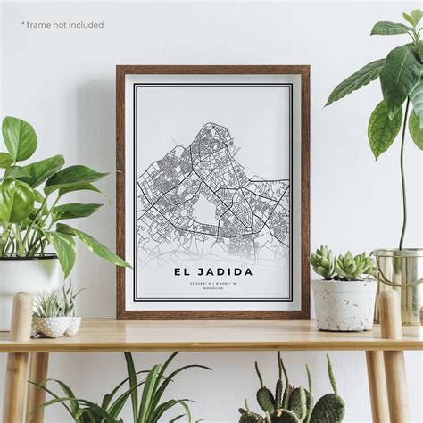 El Jadida Map Print El Jadida Street Map Postermorocco | Etsy