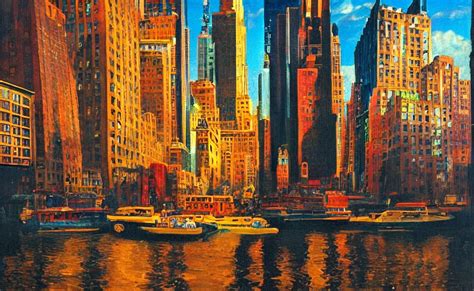 new york city, disturbing colorful oil painting dutch | Stable ...