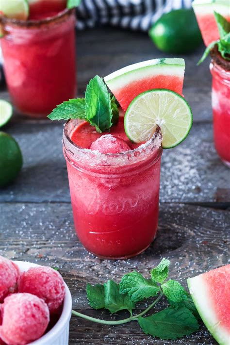 Frozen Watermelon Margarita - Vegan Huggs