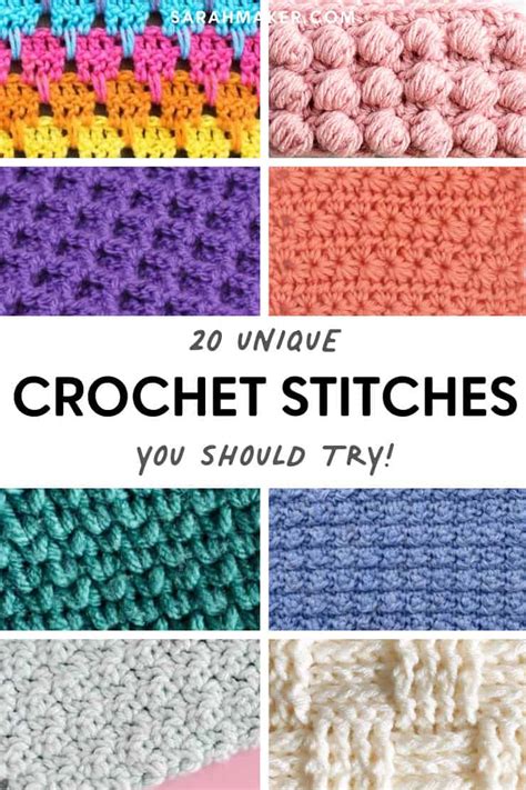 20 Unique Crochet Stitches for Your Next Project - Sarah Maker