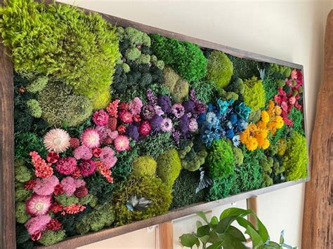 Floral Moss Wall Art. Moss Wall. Preserved Moss. Art Home - Etsy