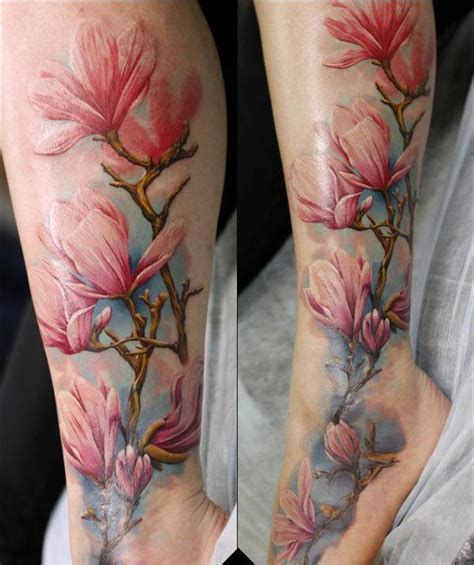 50+ Magnolia Flower Tattoos | Art and Design