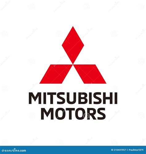 Mitsubishi Motors Logo Editorial Illustrative on White Background ...