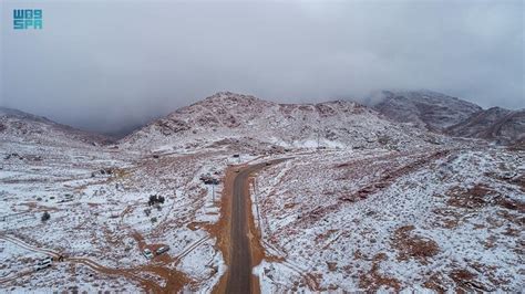 Saudi Arabia’s Jabal Al-Lawz blanketed in snow | Arab News