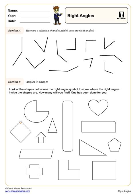 Right Angle Shapes Worksheet