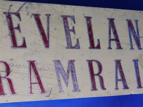 CLEVELAND TRAMRAIL VINTAGE METAL ADVERTISING SIGN PLAQUE CRANE MONORAIL ...