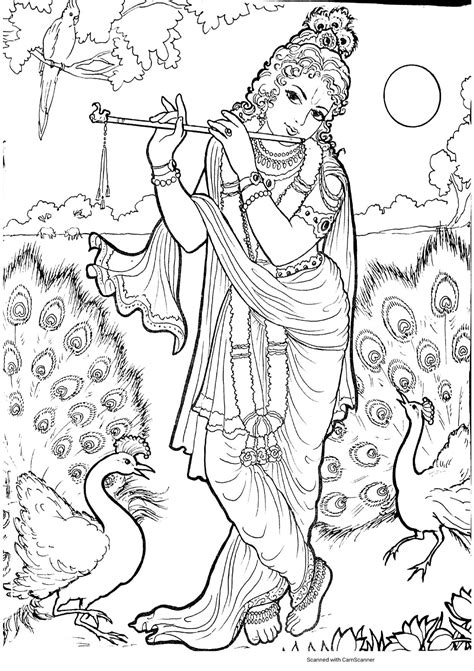 Coloring Pages Of Lord Krishna