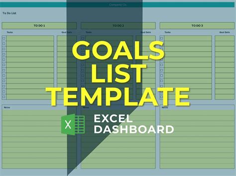 Get Goal List Template in Excel