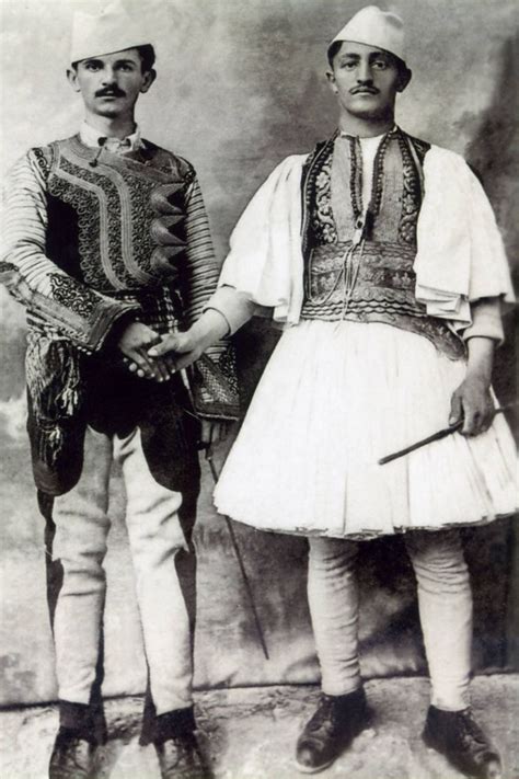 a Gheg and a Tosk Albanian shaking hands | Albanian culture, Greek costume, Albanian clothing