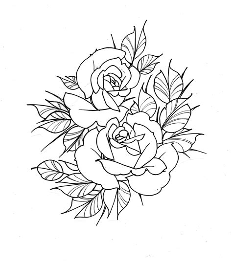 Linework Flower Flash Tattoo - Viraltattoo