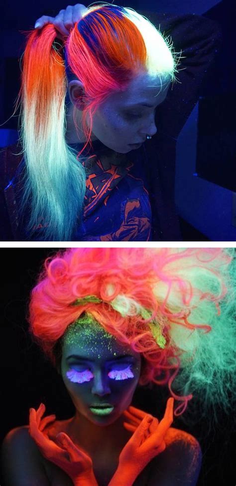 Glow-In-The-Dark Hair Is the Latest Fun Hair Trend to Light Up Your Life | Rainbow hair color ...