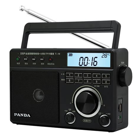 Portable AM FM SW DSP Retro Radio with Clock,LCD Thermometer,TF Card ...