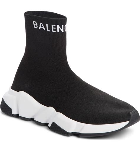 Balenciaga Tall Speed Knit Sock Sneakers In Black | ModeSens | Womens ...