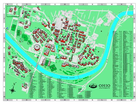 Ohio University Map - Athens Ohio • mappery