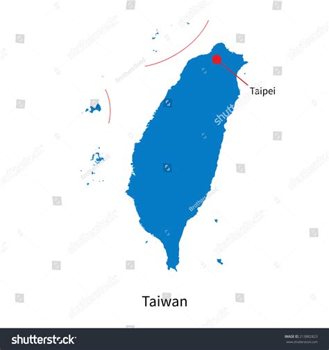 Detailed Vector Map Taiwan Capital City Stock Vector (Royalty Free) 213882823 | Shutterstock