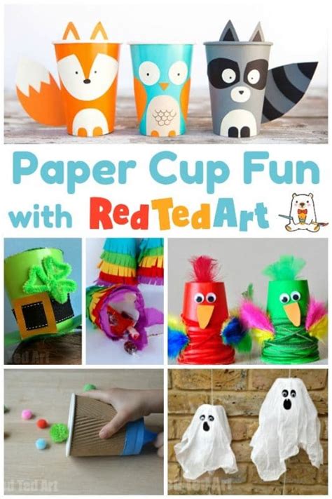 25 Paper Cup Crafts - Red Ted Art - Kids Crafts