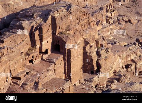 Aerial view of the Monastery at Petra Jordan Middle East Stock Photo - Alamy