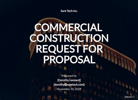 Request For Proposal Template Construction