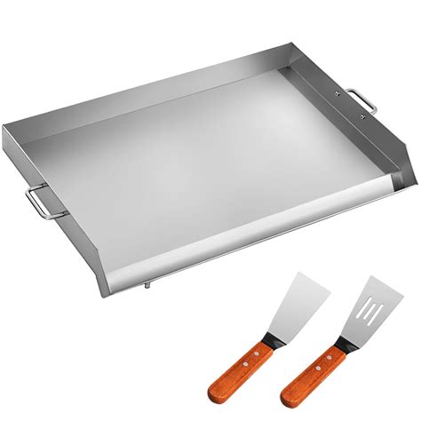 VEVOR Universal Flat Top Griddle 32x17 inches Stainless Steel Flat Top Griddle Plancha Comal BBQ ...