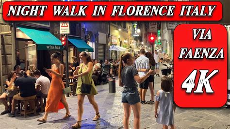 Italy Florence night walking tour / Italian NightLife - YouTube