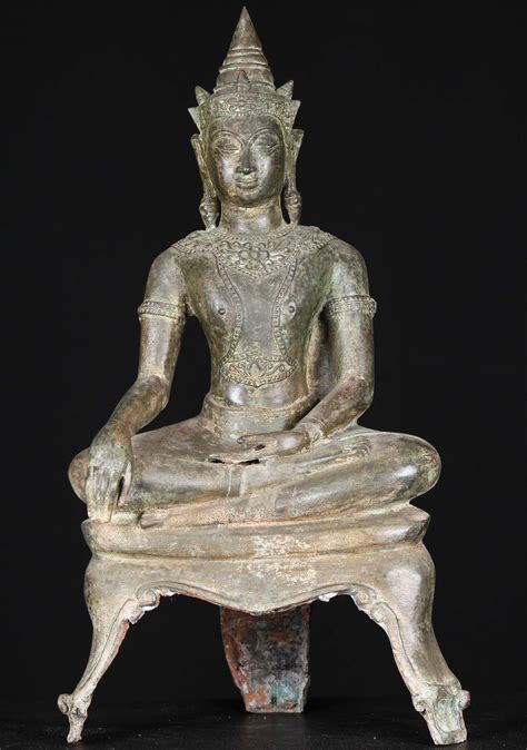 Thai Brass Ayutthaya Buddha Statue 27" (#82t90z): Hindu Gods & Buddha ...