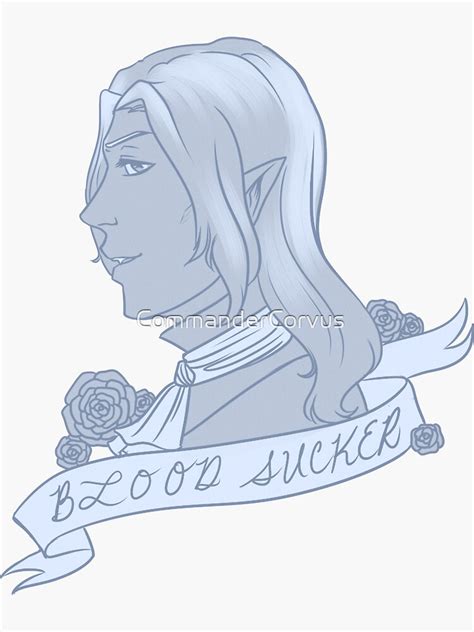 "Bloodsucker - Vampire Profile" Sticker by CommanderCorvus | Redbubble