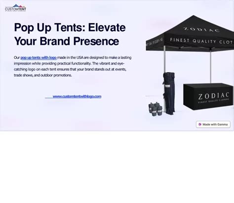 PPT - Pop Up Tents with Logo: Instant Brand Recognition PowerPoint ...