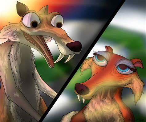 Scrat and Scratte by StormDrawsStuff on DeviantArt