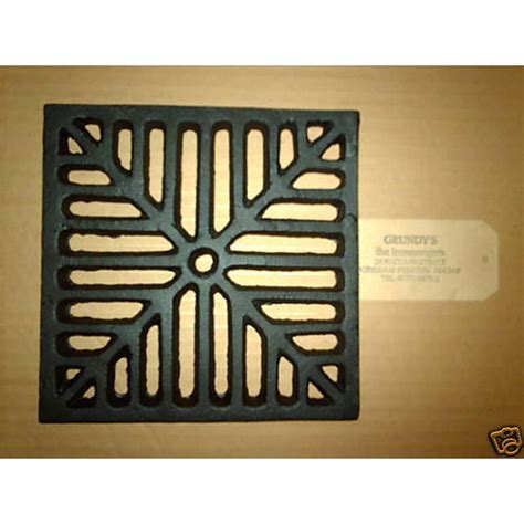 8" SQUARE Cast Iron Gully Grid Driveway Drain Cover