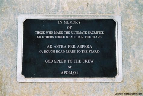 CCAFS LC-34: Apollo 1 "Ad Astra" plaque - collectSPACE: Messages