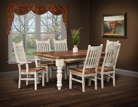 Urban Barnwood Farmhouse Dining Table and Chairs | Home - Amish Solid Wood