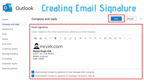 How to add my own hyper link to email signature in outlook - posaservice