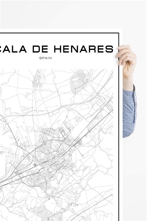 Alcala De Henares Map Poster Print Wall Art Spain Gift | Etsy