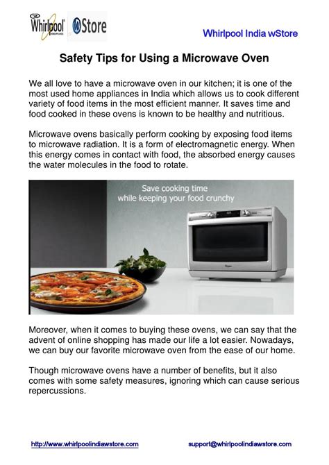 Safety Tips for Using a Microwave Oven by Whirlpool India - Issuu