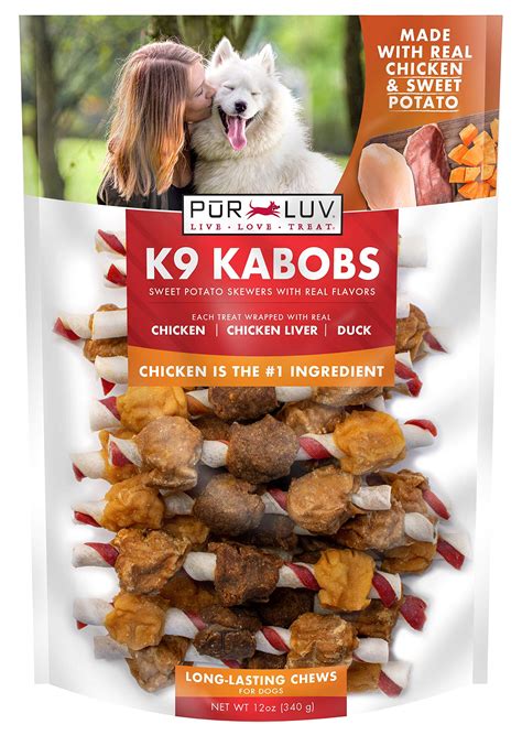 Buy Pur Luv K9 Kabob Real Chicken, Duck, and Sweet Potato Dog Treats ...