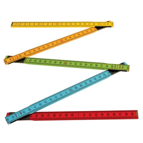 Multicoloured Folding Wooden Ruler (1 Metre): Amazon.co.uk: Business, Industry & Science