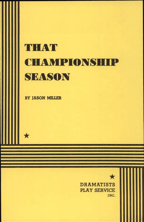 That Championship Season by Jason Miller | Goodreads