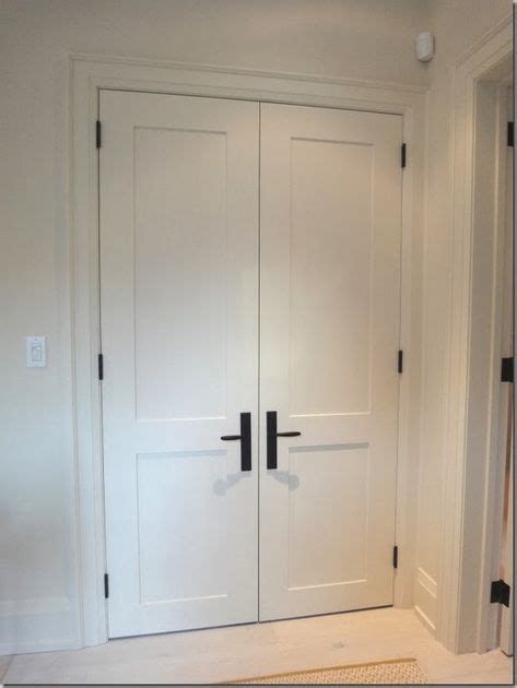 black hinge and handle. shaker door, closet doors | Shaker interior ...