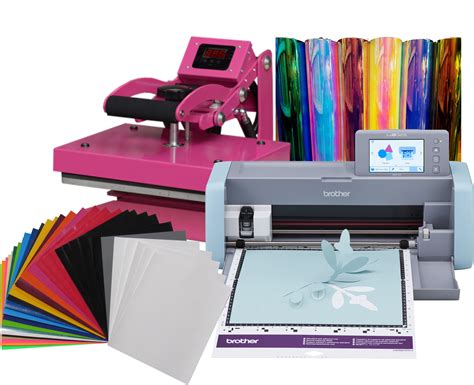 Craft Vinyl Cutter bundle and heat press and supplies, Crafting rhinestone cutter and software ...