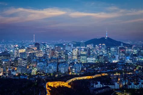 Seoul Skyline in the Night, South Korea. Editorial Stock Image - Image of skyline, seoul: 101014144