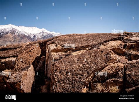 Chalfant Valley with its famous petroglyphs in the rocks Stock Photo - Alamy