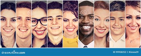 Smiling Faces. Happy Group Of Young People Royalty-Free Stock Image ...