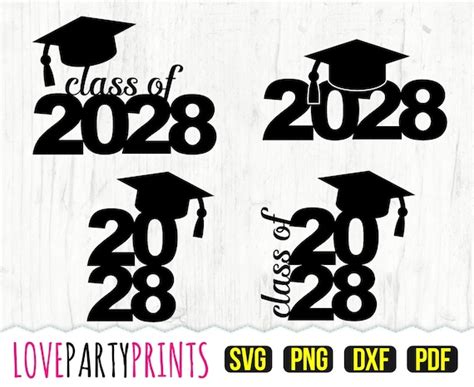 Class of 2028 SVG DXF PNG Pdf Graduation 2028 Svg - Etsy