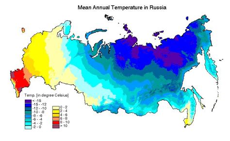 Mean annual temperature of Russia [816x501] : MapPorn