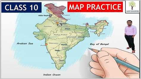 Map Of India For Practice - Middle East Political Map