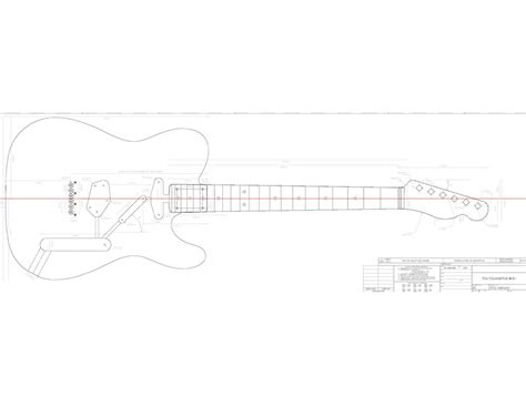 Actual Size Printable Telecaster Template - Printable Templates