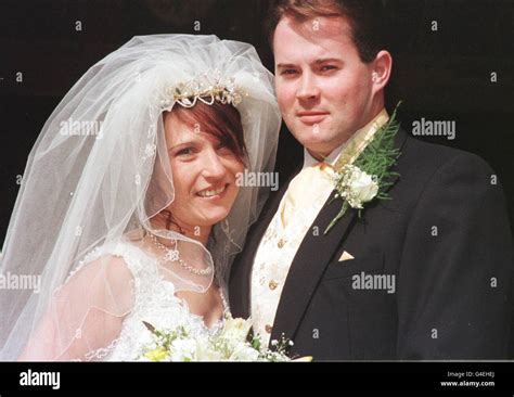 Newly-weds Denise Bulger and Stuart Fergus at St Chad's Church, Kirkby, Liverpool. Denise met ...